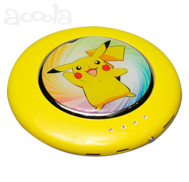 Power Bank Pokemon Go 10800mAh в виде диска жёлтый