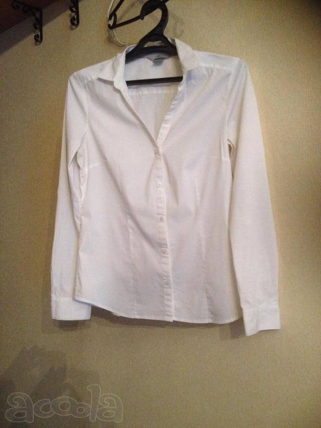 Белая рубашка H&M 44 размер (38 eu)