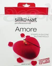 Amoreset. Форма силик. Сердце МИДИ+вырубка. Silikomart