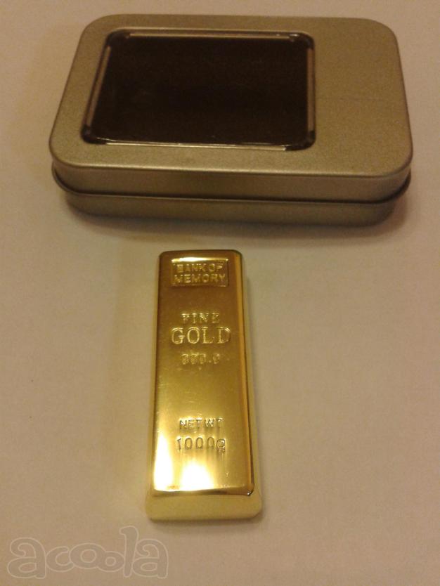 Подарочная USB флэш-карта 64 Гб Золотой слиток