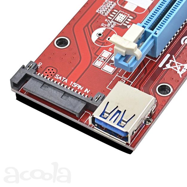 Райзер x1-x16 VER.007s 60см. SATA 15pin riser