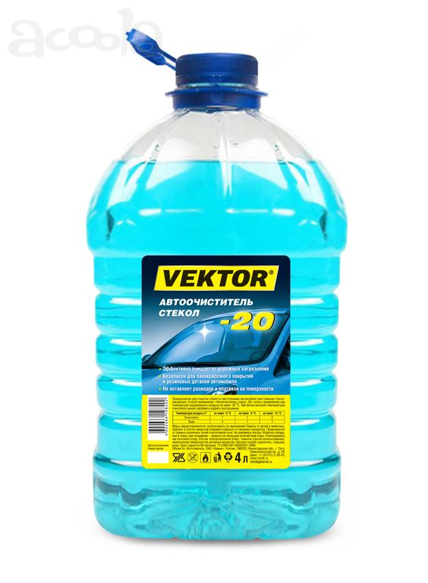 Автомобильный очиститель стекол VEKTOR -20 ПЭТ 4 л